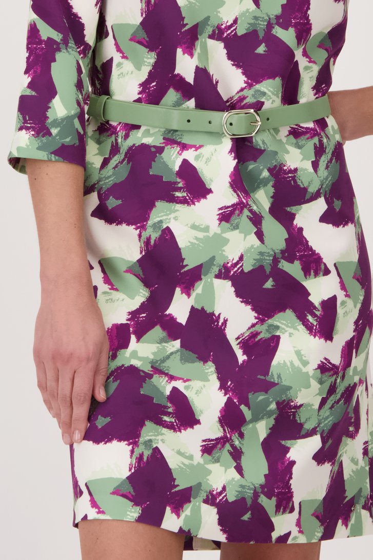 Robe à imprimé violet-vert de Claude Arielle pour Femmes