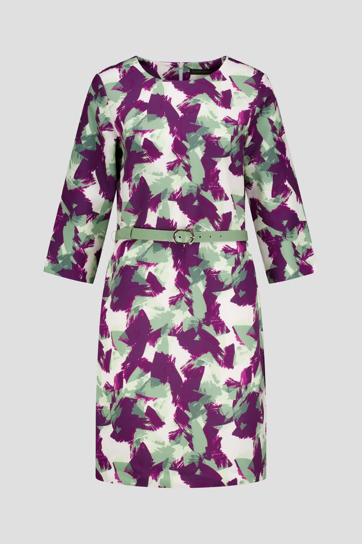 Robe à imprimé violet-vert de Claude Arielle pour Femmes