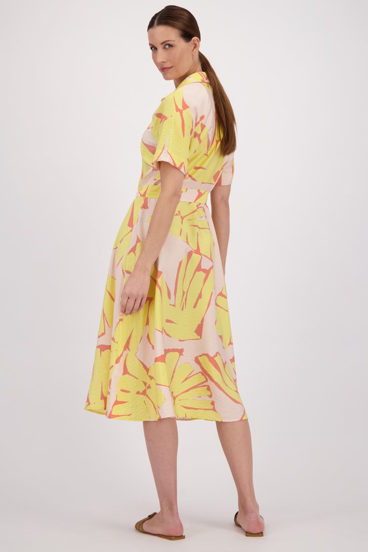 Robe à motif jaune-rose de D'Auvry pour Femmes