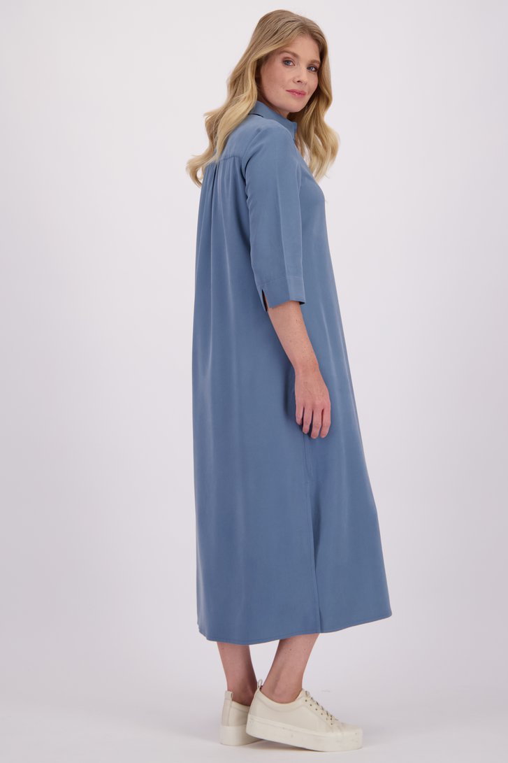 Le dos de Robe bleue à manches trois-quarts de Libelle pour Femmes