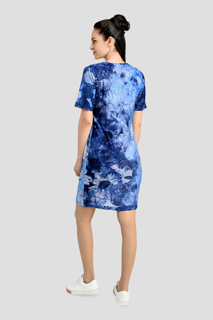 Robe bleue avec motif floral ascendant de Bicalla pour Femmes