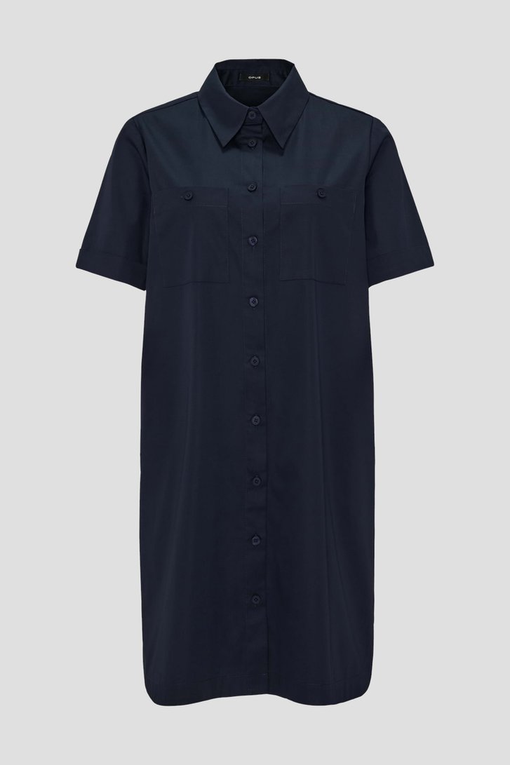 Robe chemise à manches courtes bleu foncé de Opus pour Femmes