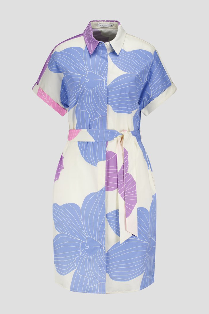 Robe chemise avec imprimé floral lilas et bleu de D'Auvry pour Femmes