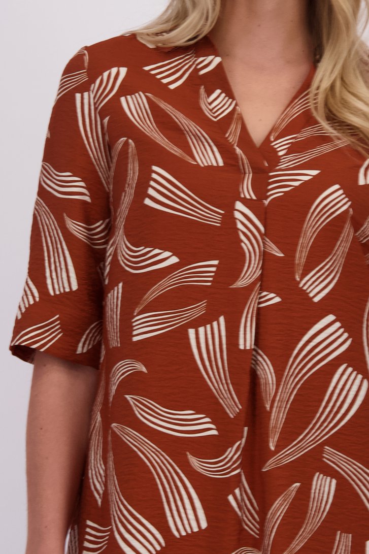 Détail de Robe couleur rouille avec aspect soyeux de Liberty Loving nature pour Femmes