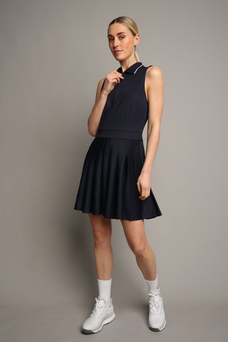 Le devant de Robe de golf courte bleu marine de Dansaert Golf Club pour Femmes
