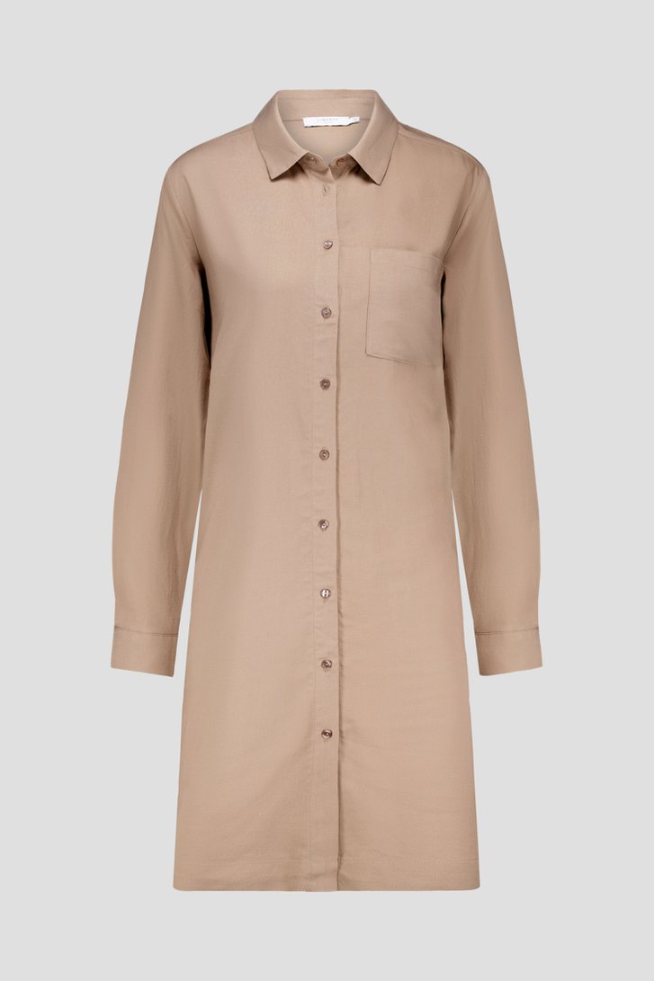 Robe en lin beige de Liberty Island pour Femmes