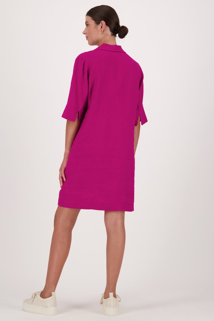 Robe en lin rose foncé de Opus pour Femmes