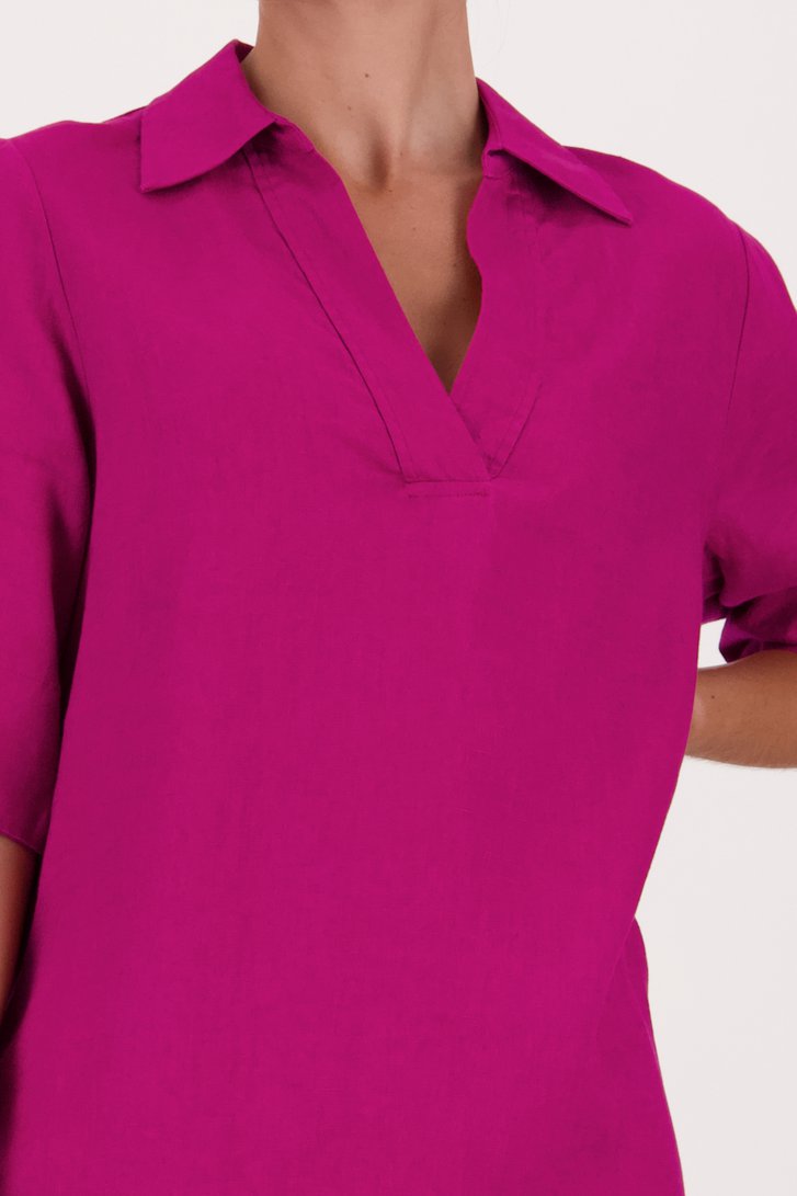 Robe en lin rose foncé de Opus pour Femmes