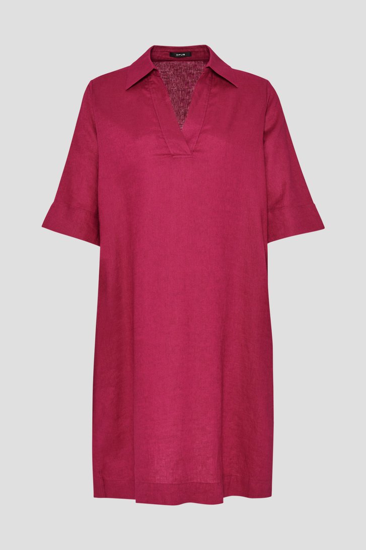 Robe en lin rose foncé de Opus pour Femmes