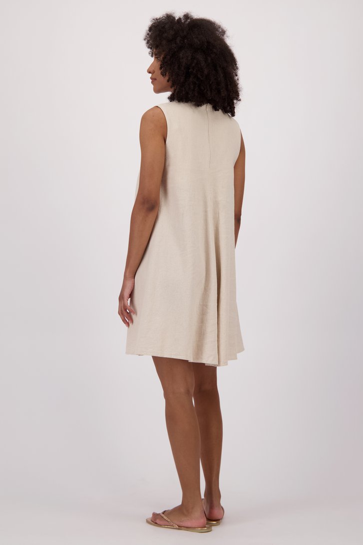 Robe évasée beige clair en lin de JDY pour Femmes
