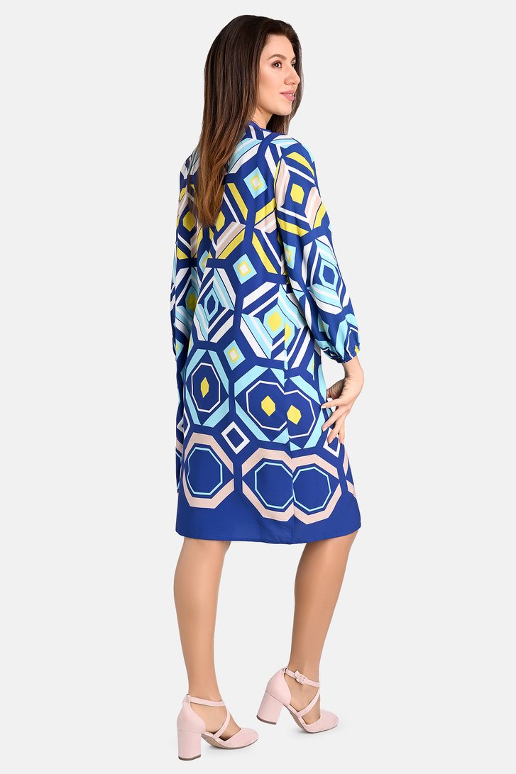Le dos de Robe imprimée bleue de Bicalla pour Femmes