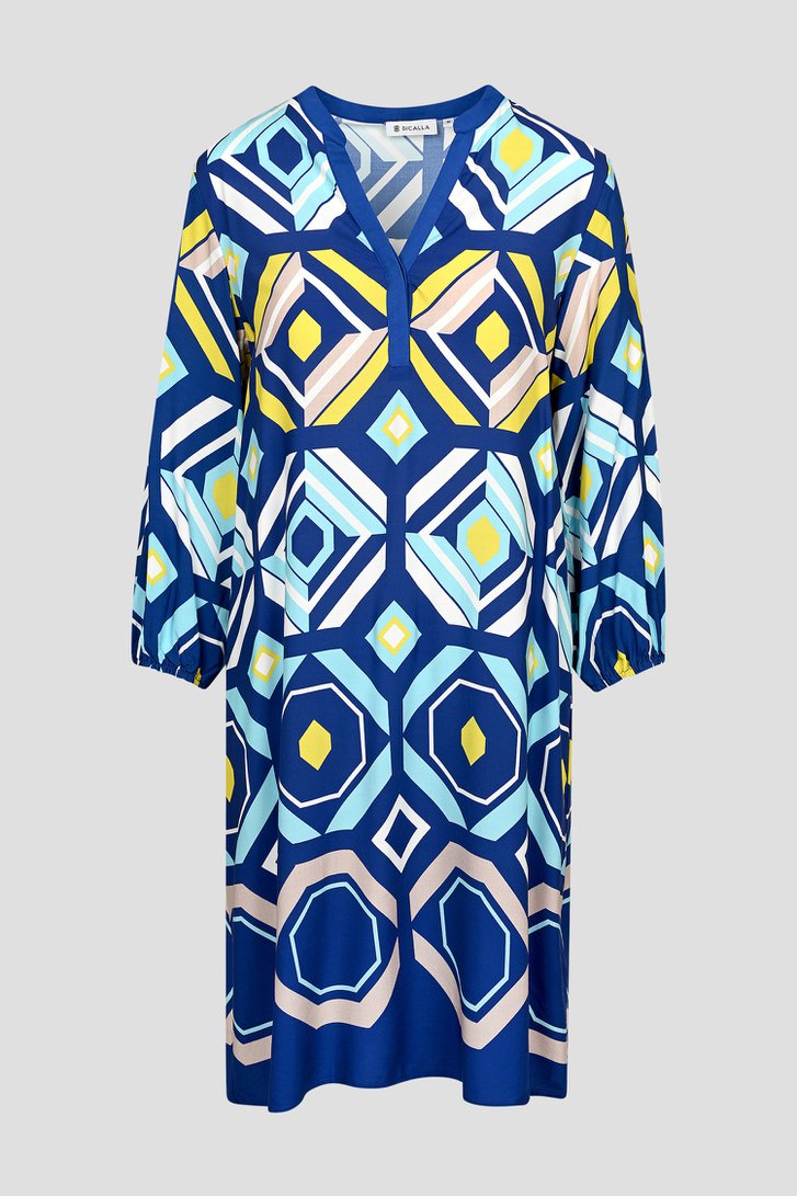 Photo produit 1 de Robe imprimée bleue de Bicalla pour Femmes