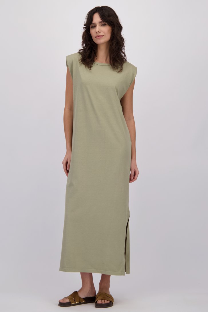 Le devant de Robe longue vert grisé de Louise pour Femmes