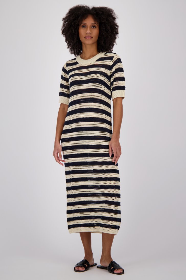 Robe midi beige à motif rayé bleu de JDY pour Femmes