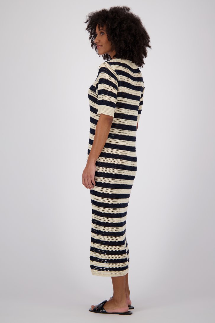 Robe midi beige à motif rayé bleu de JDY pour Femmes