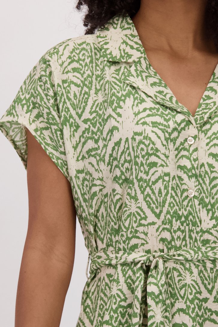 Robe midi beige clair avec imprimé vert de JDY pour Femmes