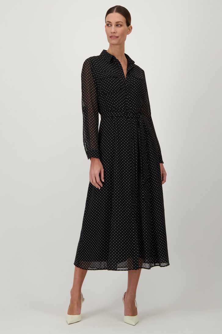 Robe noire à pois de D'Auvry pour Femmes