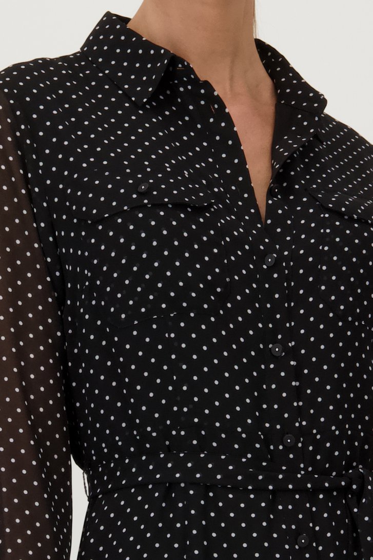 Robe noire à pois de D'Auvry pour Femmes