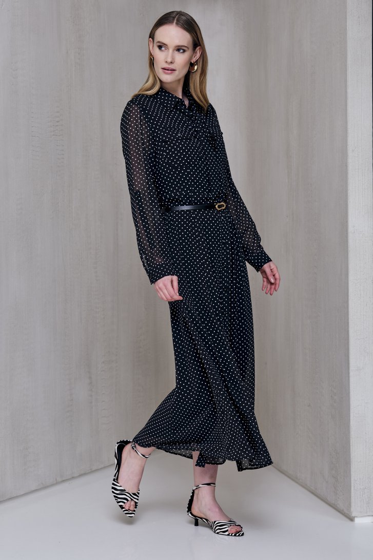 Robe noire à pois de D'Auvry pour Femmes