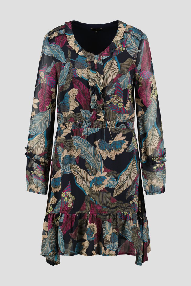 Robe noire avec imprimé feuillage de More & More pour Femmes