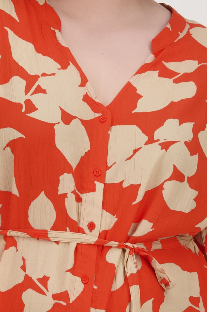 Robe orange à imprimé beige de Only Carmakoma pour Femmes