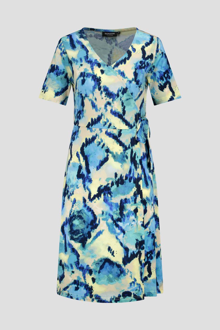 Robe portefeuille avec imprimé tie-dye de Signature pour Femmes