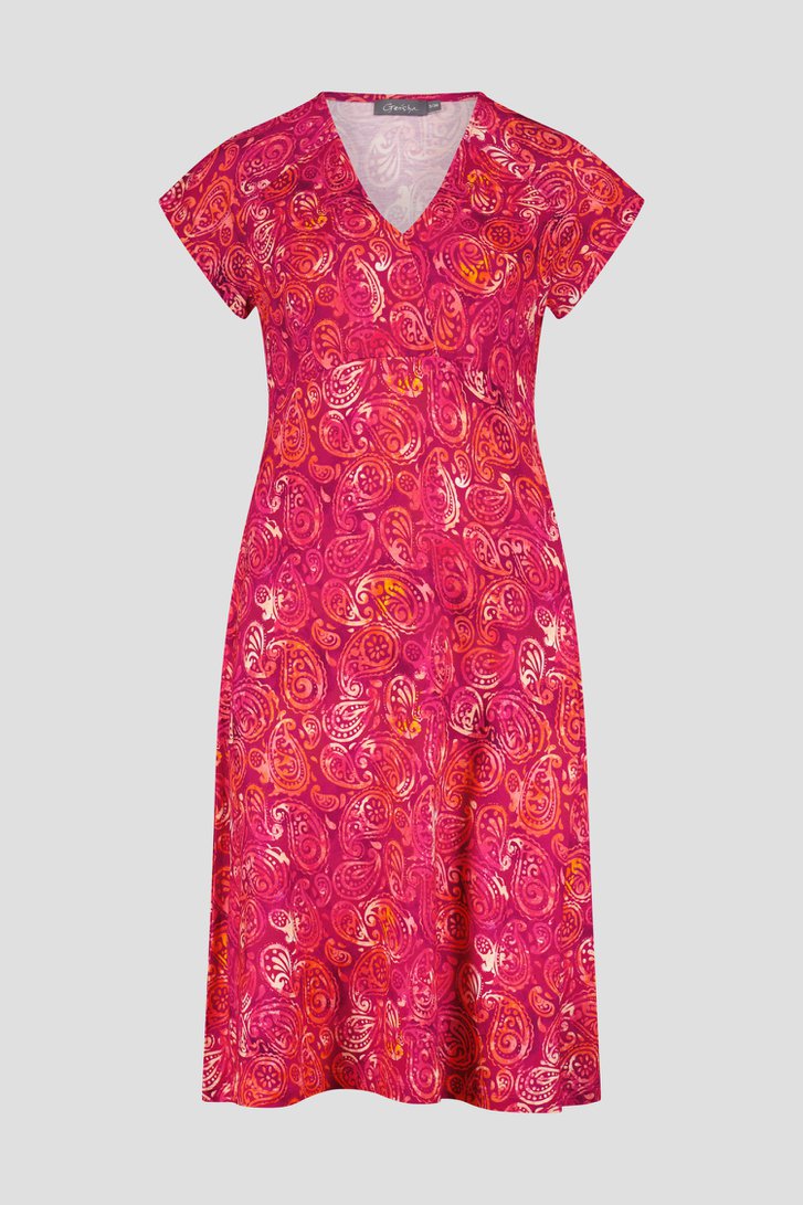 Robe rose foncé à imprimé paisley de Geisha pour Femmes