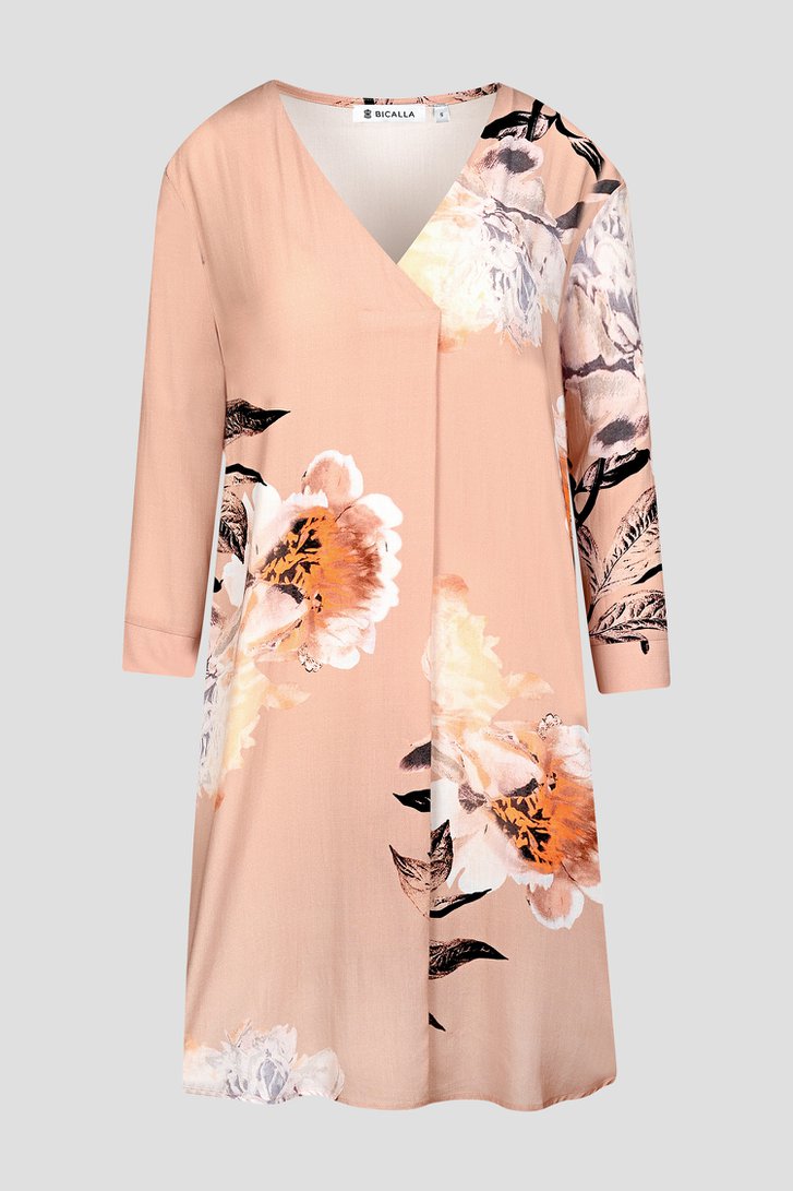 Robe rose pâle à imprimé floral de Bicalla pour Femmes