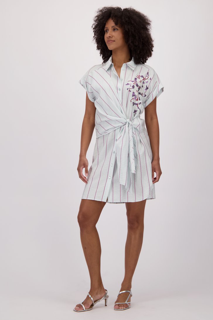 Robe turquoise pastel à motif rayé de Louise pour Femmes