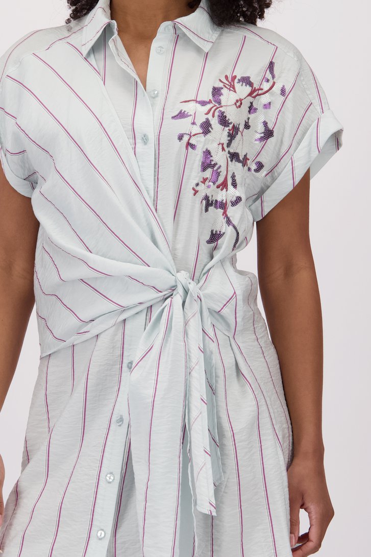 Robe turquoise pastel à motif rayé de Louise pour Femmes