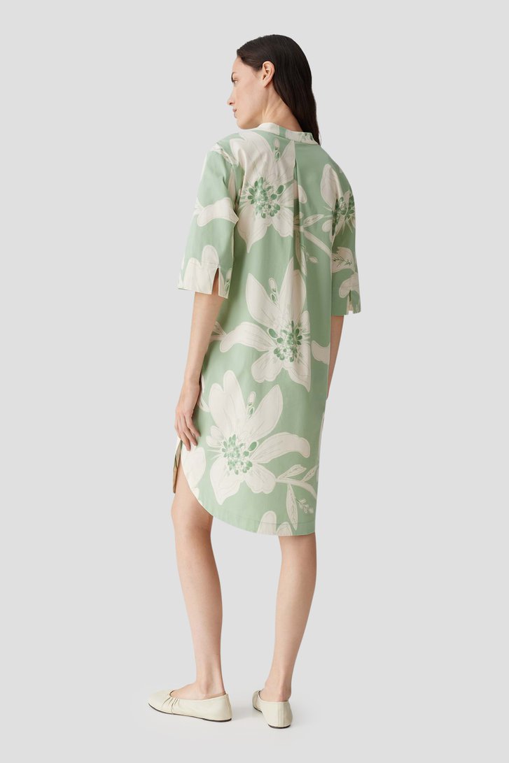 Robe vert clair à imprimé floral écru de Opus pour Femmes