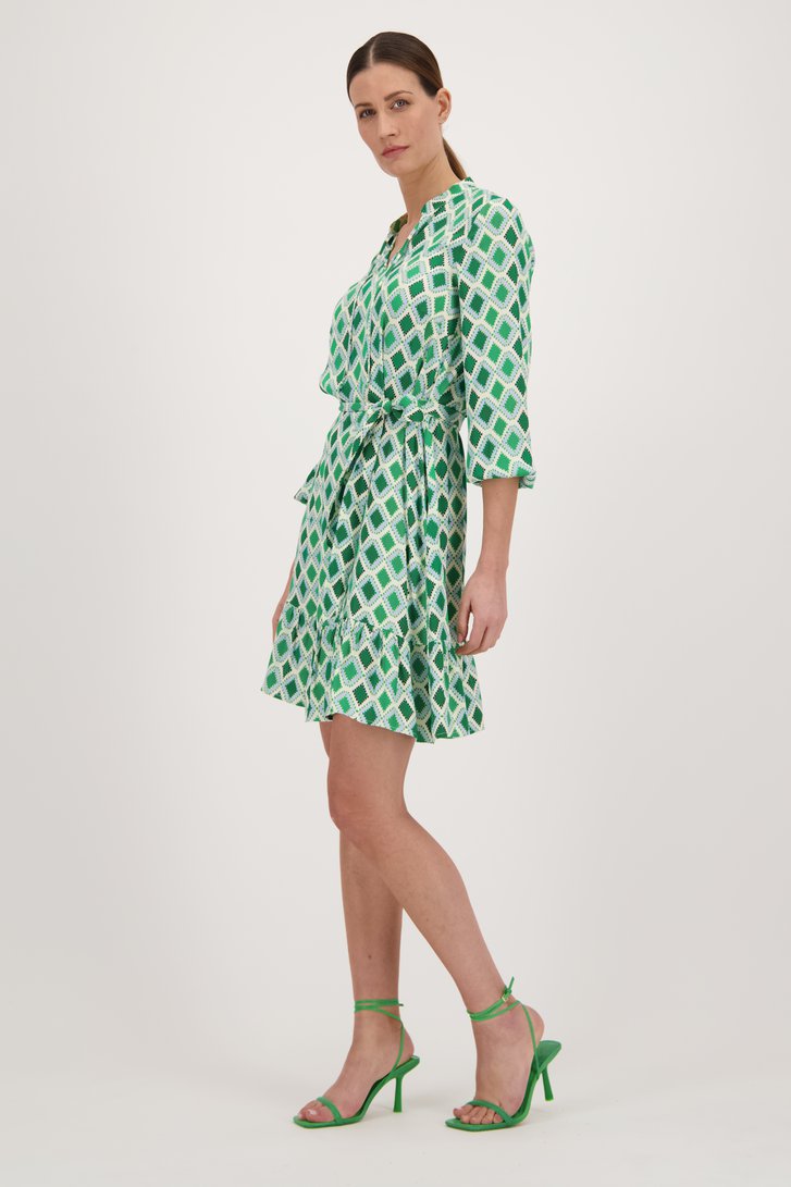 Robe verte à carreaux de More & More pour Femmes