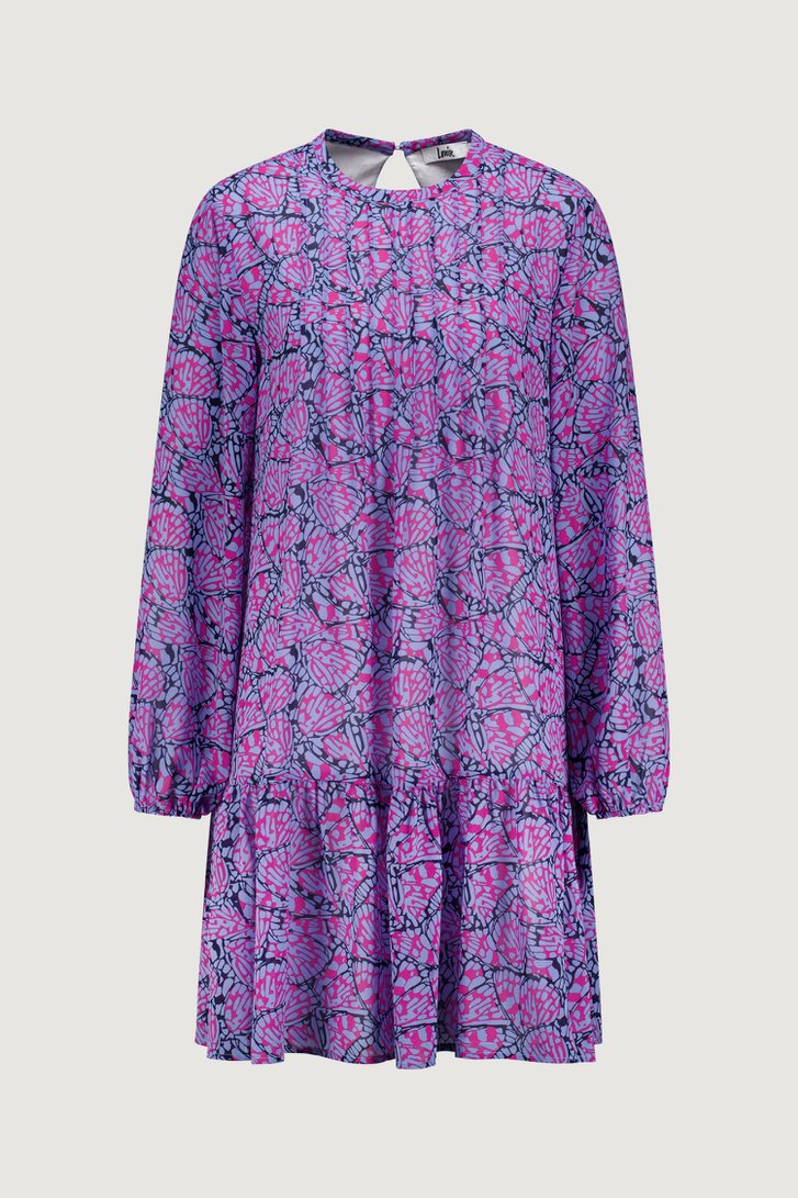 Robe violette légère à volants de Louise pour Femmes