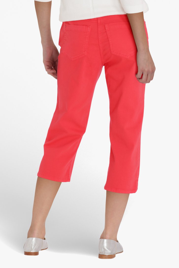 Rode 7/8ste broek met stretch van Claude Arielle voor Dames