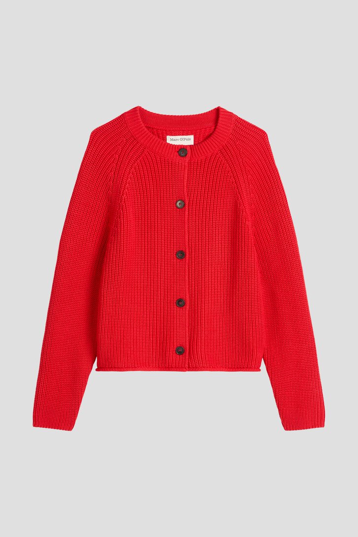 Productfoto 1 van Rode gebreide cardigan door Marc O'Polo voor Dames