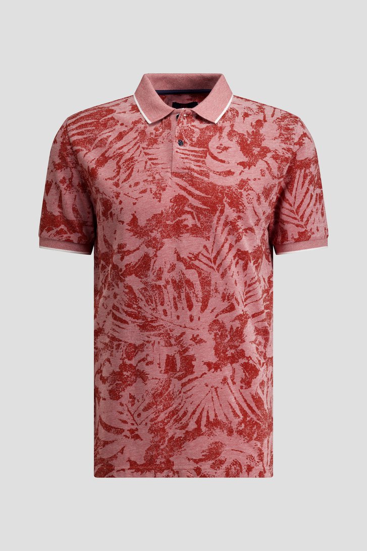 Productfoto 1 van Rode polo met bladerprint door Dansaert Blue voor Heren