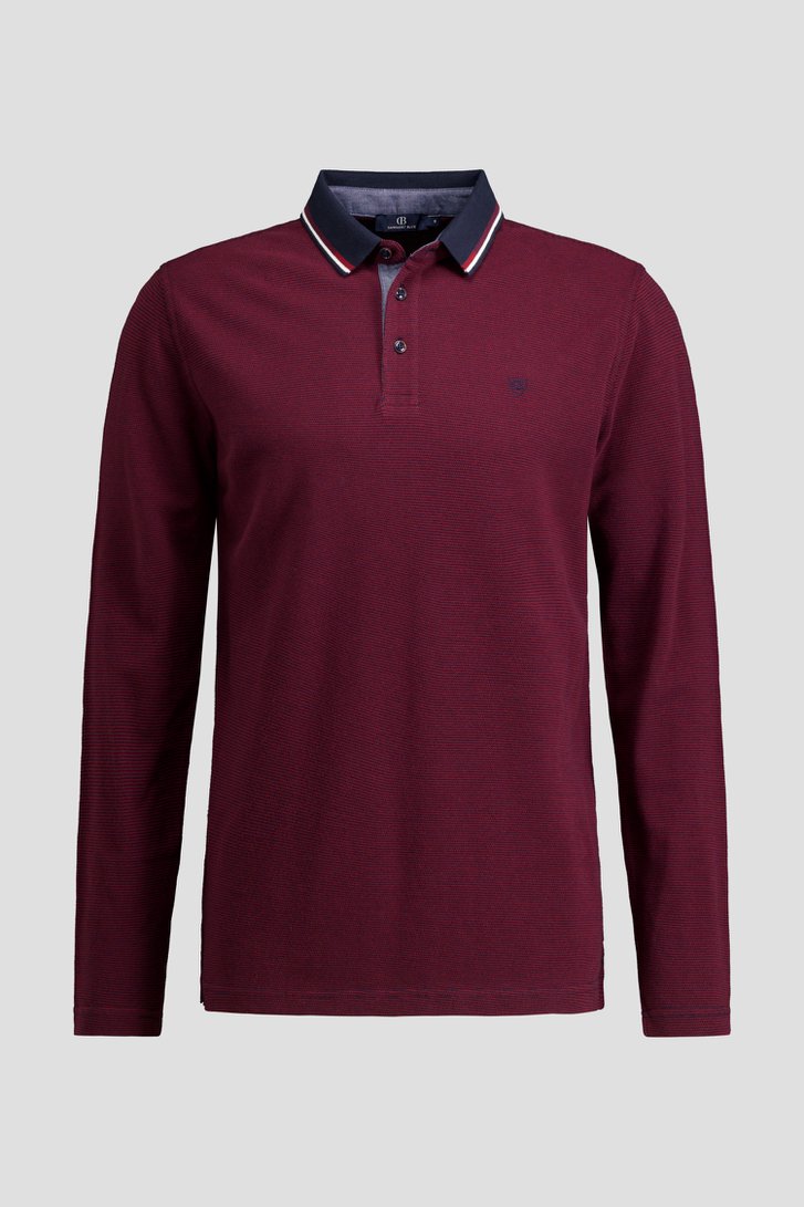 Productfoto 1 van Rode polo met lange mouwen door Dansaert Blue voor Heren