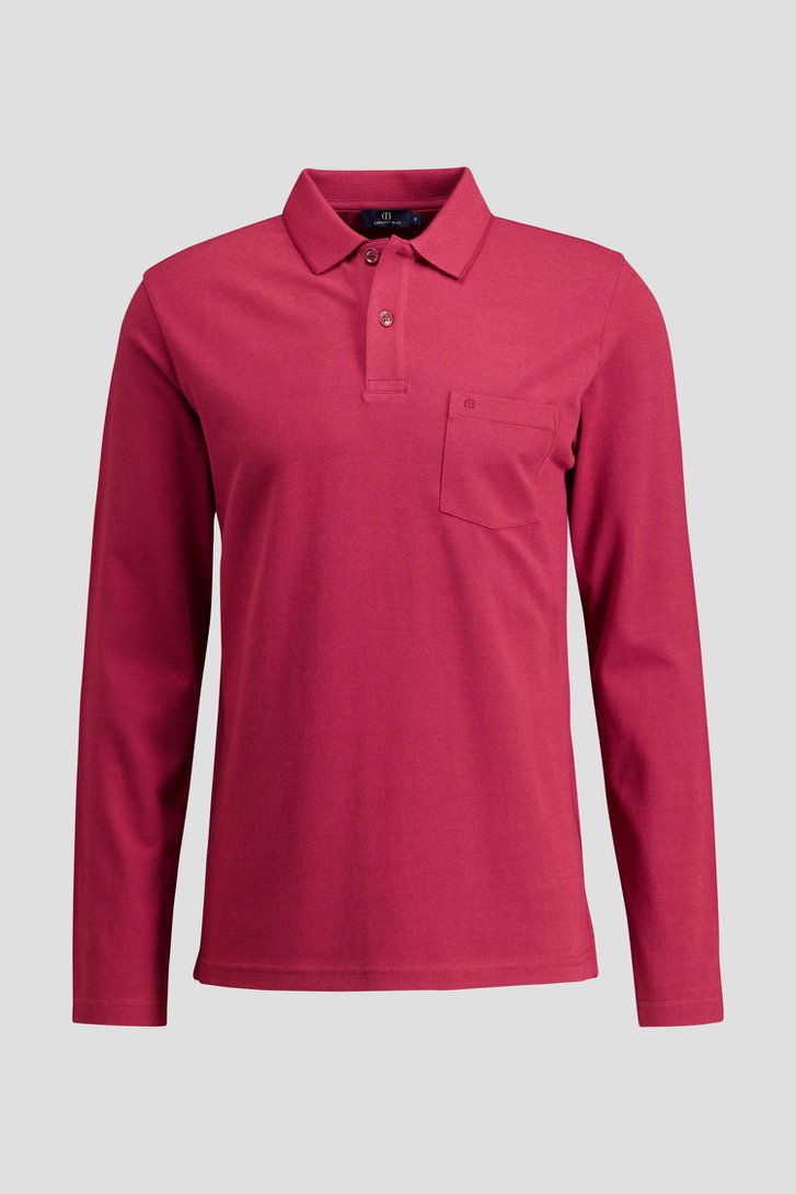 Productfoto 1 van Rode polo met lange mouwen door Dansaert Blue voor Heren