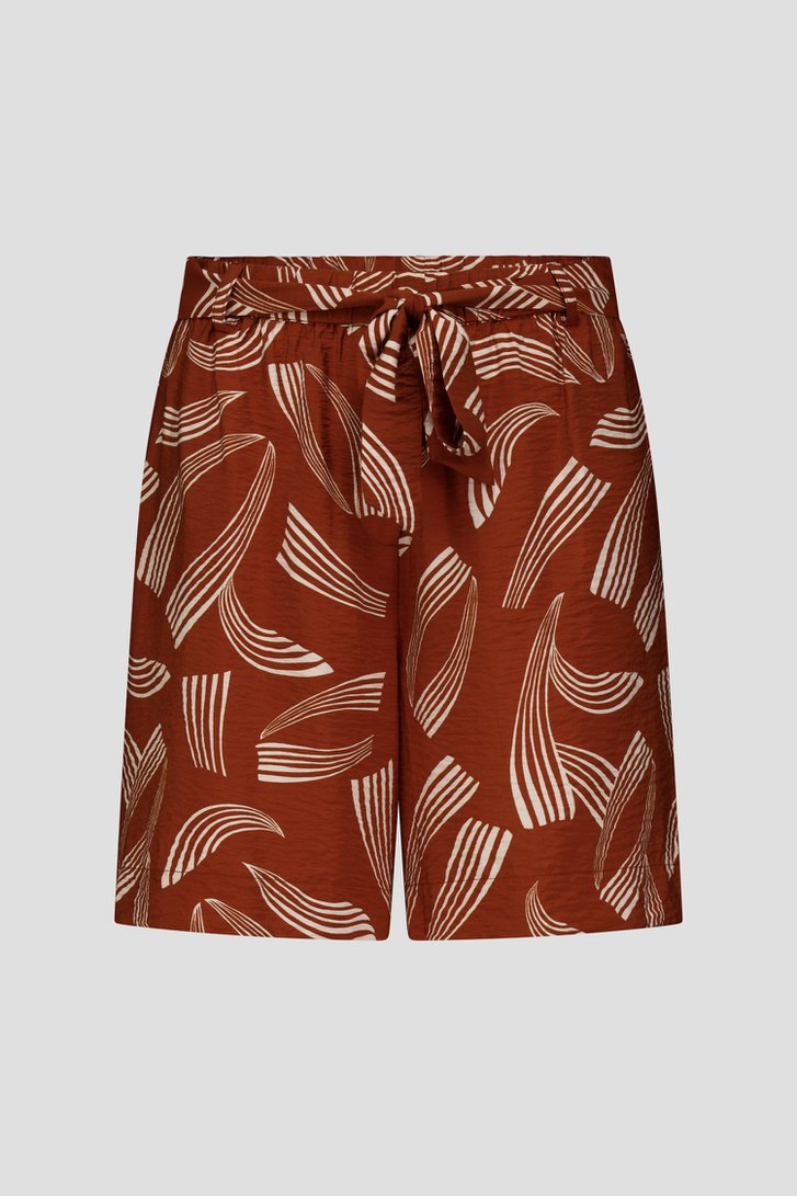 Productfoto 1 van Roestbruine bermuda met zijdelook door Liberty Loving nature voor Dames