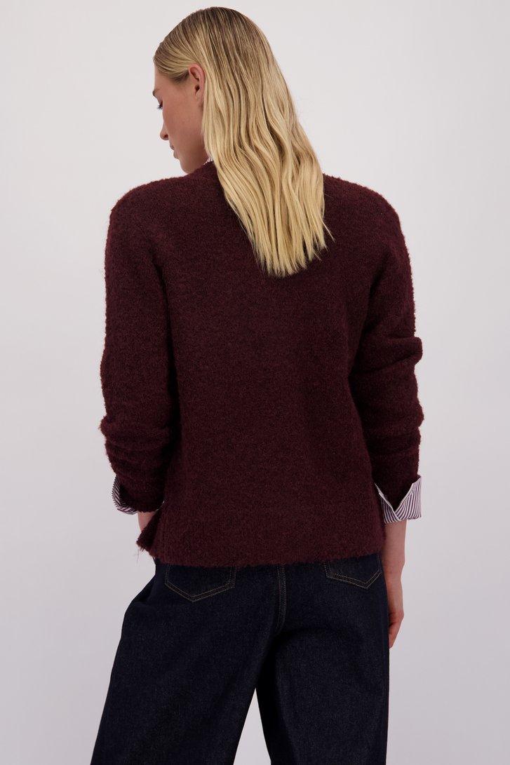 Achterkant van Roestbruine gemêleerde cardigan door Liberty Island voor Dames