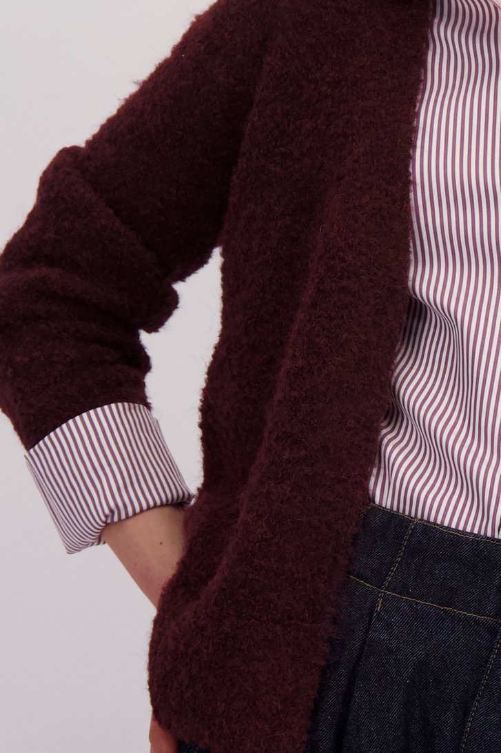 Detail van Roestbruine gemêleerde cardigan door Liberty Island voor Dames