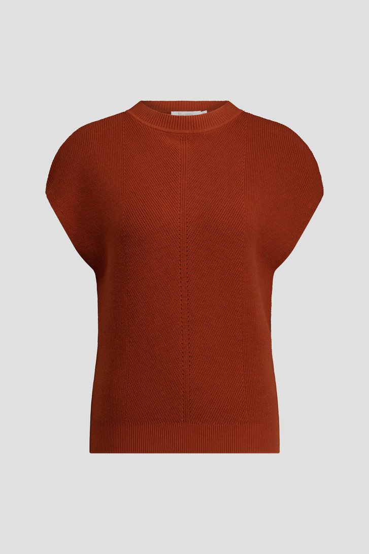 Productfoto 1 van Roestbruine trui zonder mouwen door Liberty Loving nature voor Dames