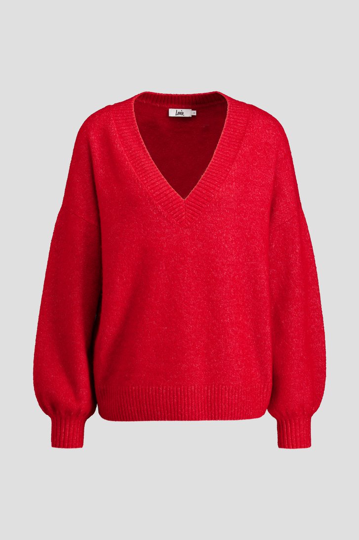 Productfoto 1 van Rood gemêleerde trui door Louise voor Dames