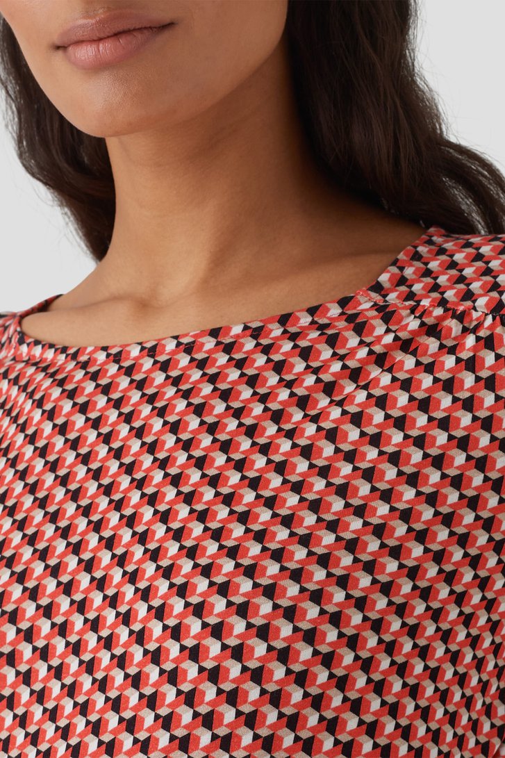 Rood T-shirt met print van Opus voor Dames