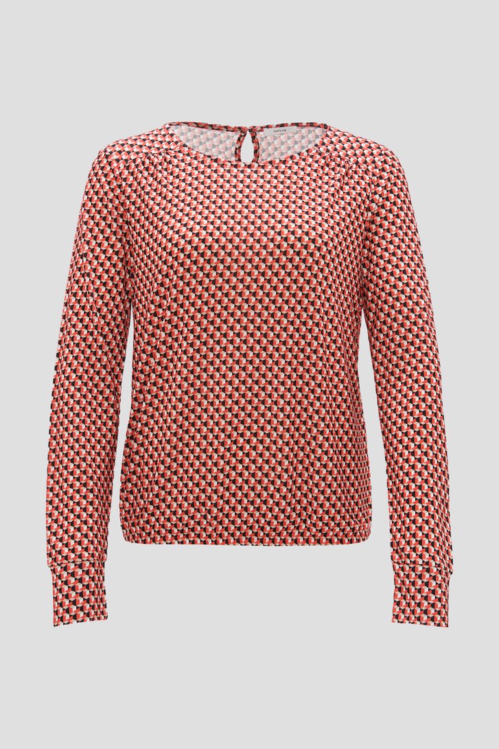 Rood T-shirt met print van Opus voor Dames