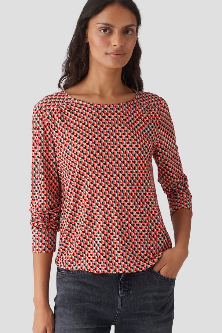 Rood T-shirt met print van Opus voor Dames