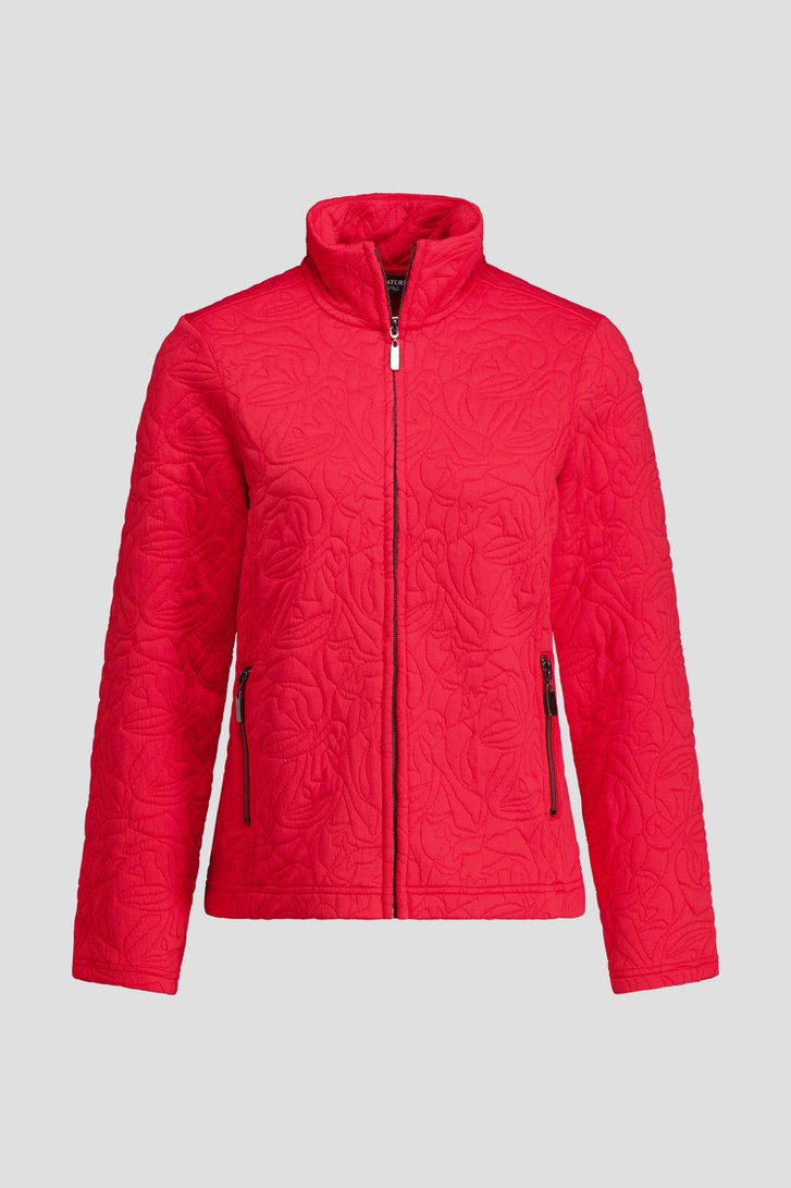 Productfoto 1 van Rood vestje met bladermotief door Signature voor Dames