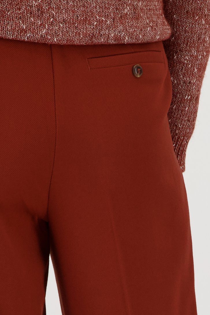 Roodbruine wijde broek van Libelle voor Dames