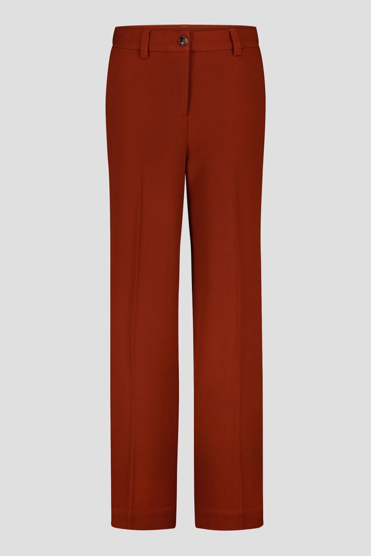 Roodbruine wijde broek van Libelle voor Dames