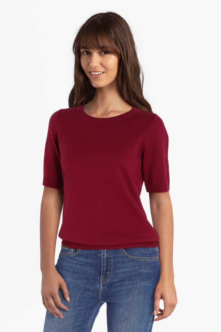 Mode Sweaters Sweaters met korte mouwen Dibari Sweater met korte mouwen lila casual uitstraling 